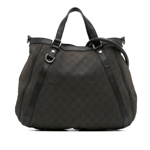 Pre-Loved Gucci GG Denim Abbey D Ring Satchel - Picture 1 of 9